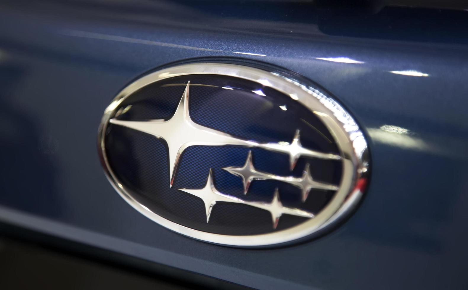 Belgrad, Serbien, 25. März 2015 - Detail des Subaru-Autos in Belgrad, Serbien. Subaru ist die 1953 gegründete Automobilfertigungsabteilung der japanischen Fuji-Schwerindustrie. foto