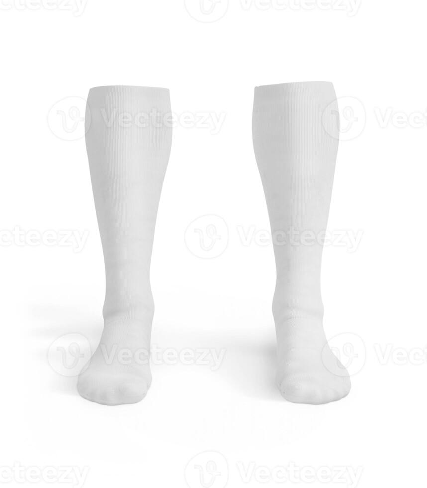 Fußball Socken auf Weiß Hintergrund foto