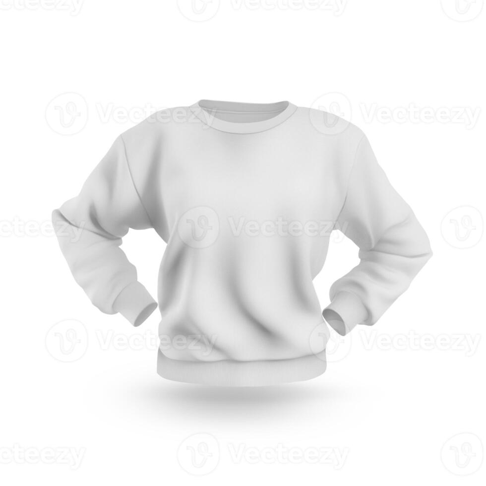 Damen Sweatshirt auf Weiß Hintergrund foto