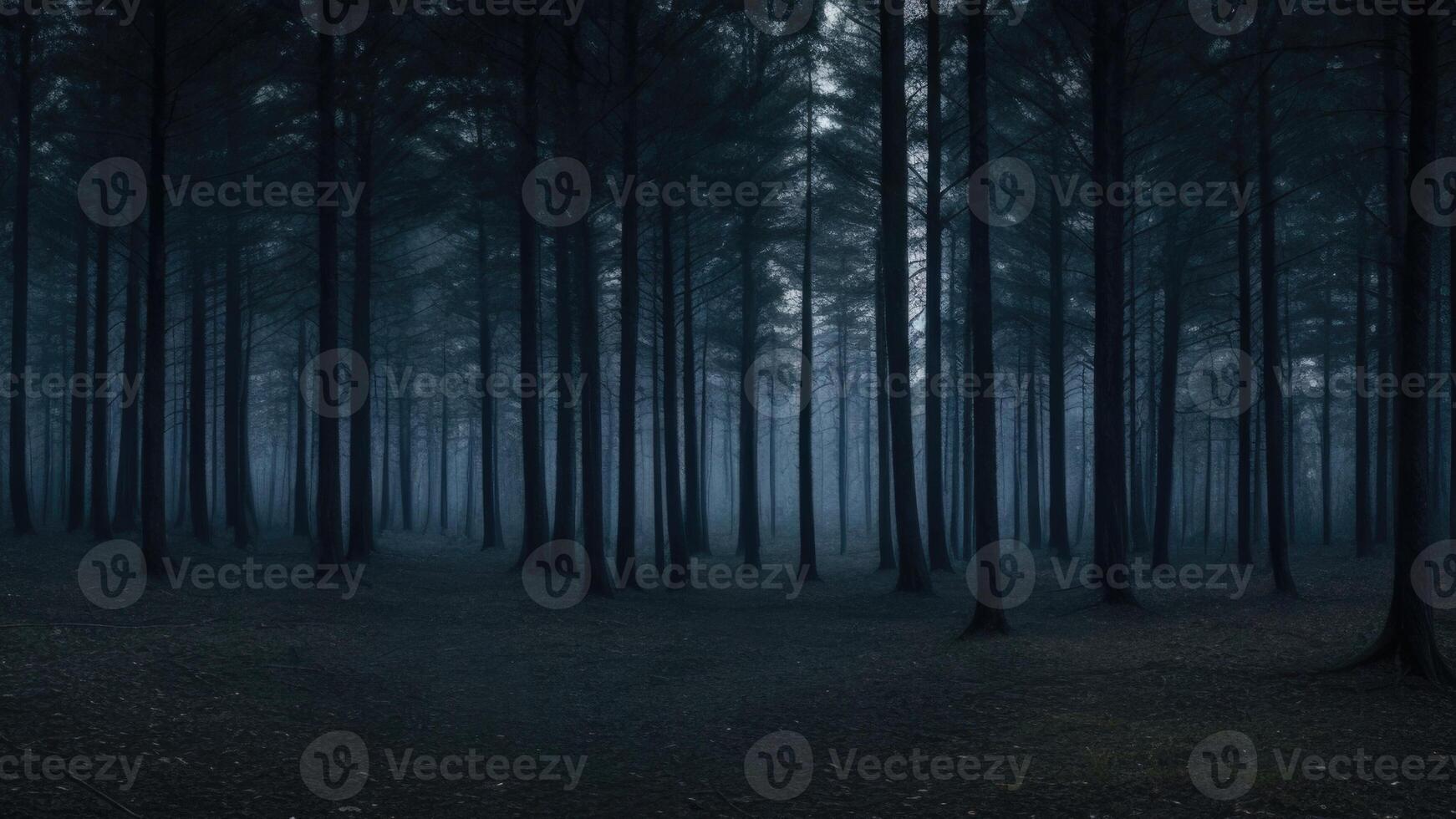 Herbst dunkel Baum Wald Panorama Landschaft foto