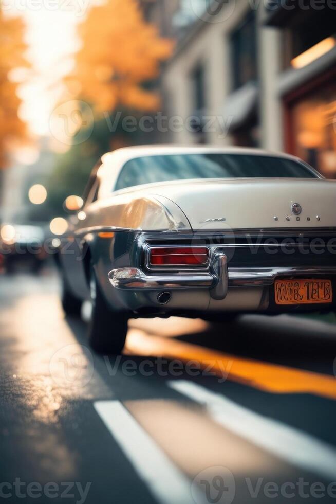klassisch Auto auf das Straße foto
