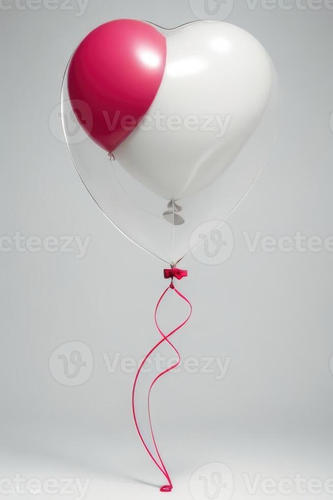Herz geformt Ballon auf ein Weiß Hintergrund foto