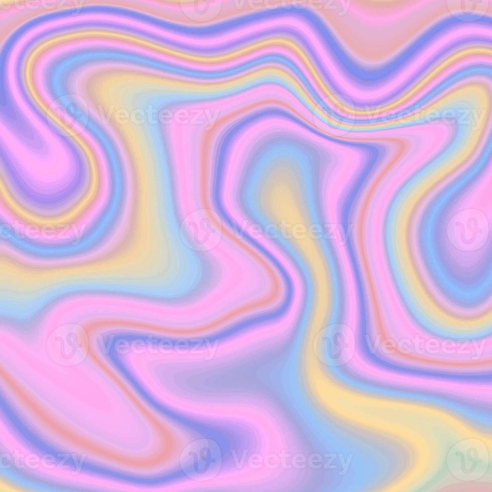 holografische hellviolette und regenbogenfarbene Oberflächenstruktur mit zerknittertem abstraktem Folienmuster. foto