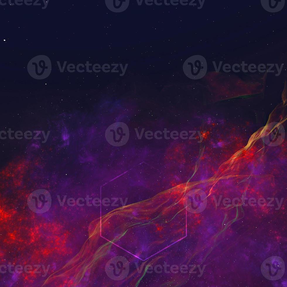 Raum lila und rote Galaxie mit Sternen und Nebel mit abstraktem Muster schönes Panorama. foto