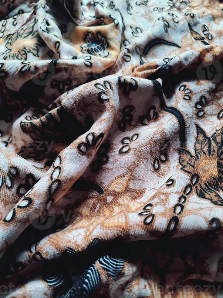 das Muster auf traditionell Batik, präsentieren visuell und philosophisch das Muster auf traditionell Batik, präsentieren visuell und philosophisch foto