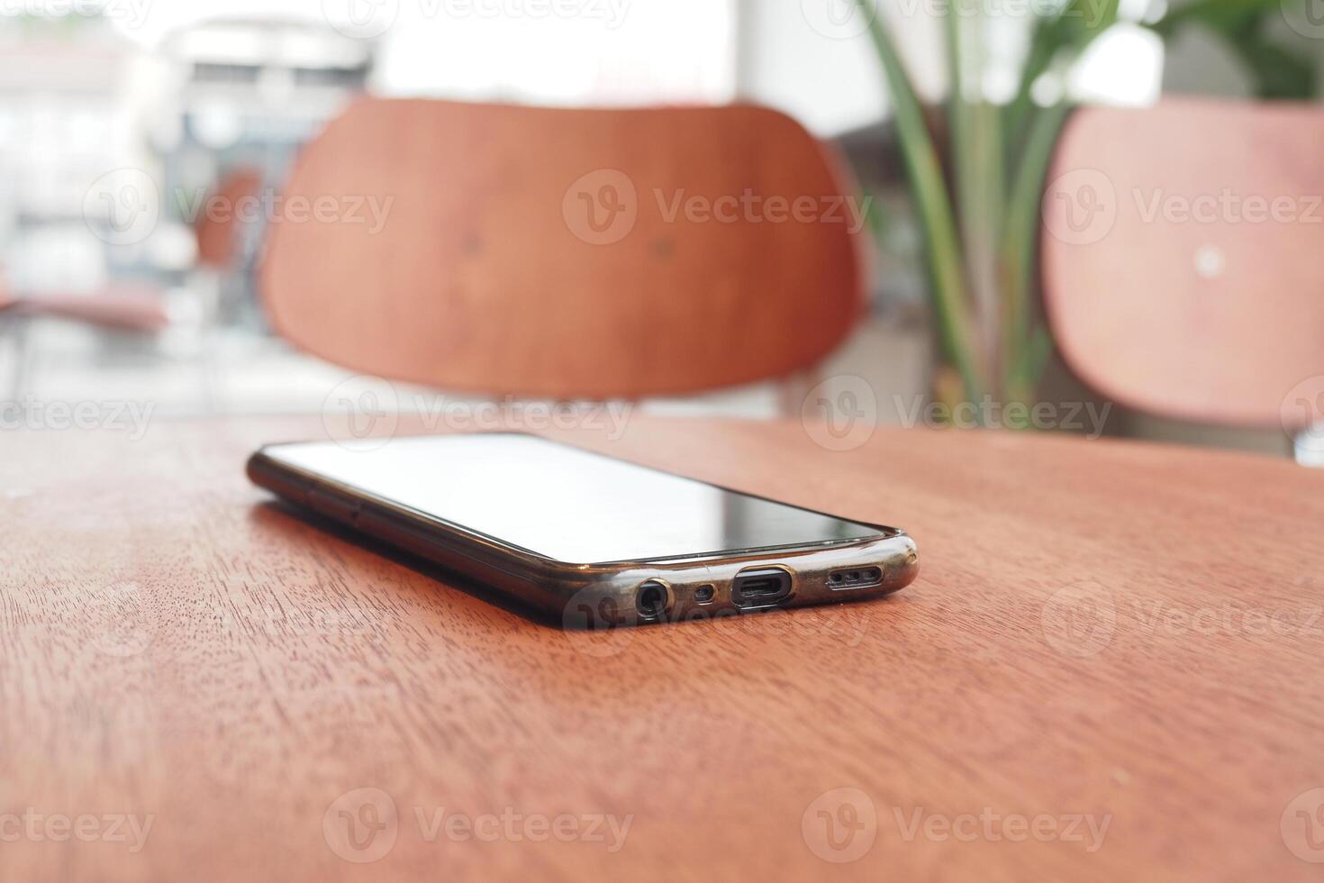 vergessen Smartphone auf ein Cafe Tabelle foto