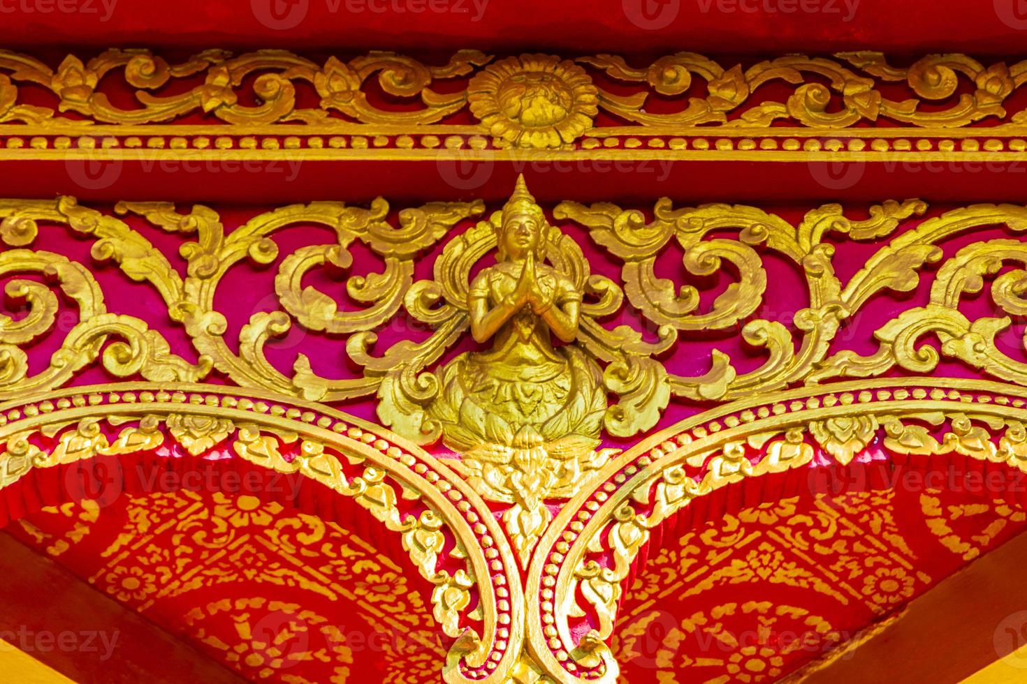 Wat Phol Phao buddhistischer Tempel Details Architektur Luang Prabang Laos. foto