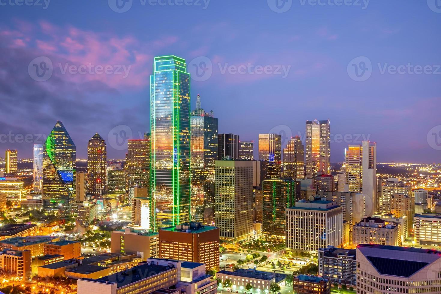 Dallas City Downtown Skyline Stadtbild von Texas USA foto