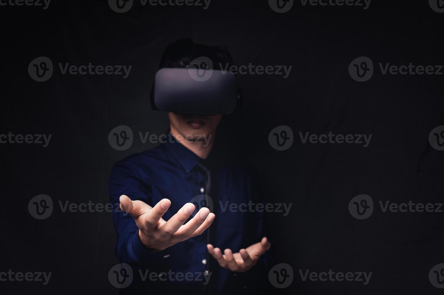 VR-Brille Verbindung Metaverse Online-Technologie foto