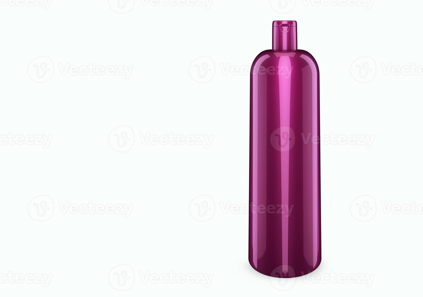 Deep Lilac Perlmutt Shampoo Plastik Bootle Mockup vom Hintergrund isoliert foto
