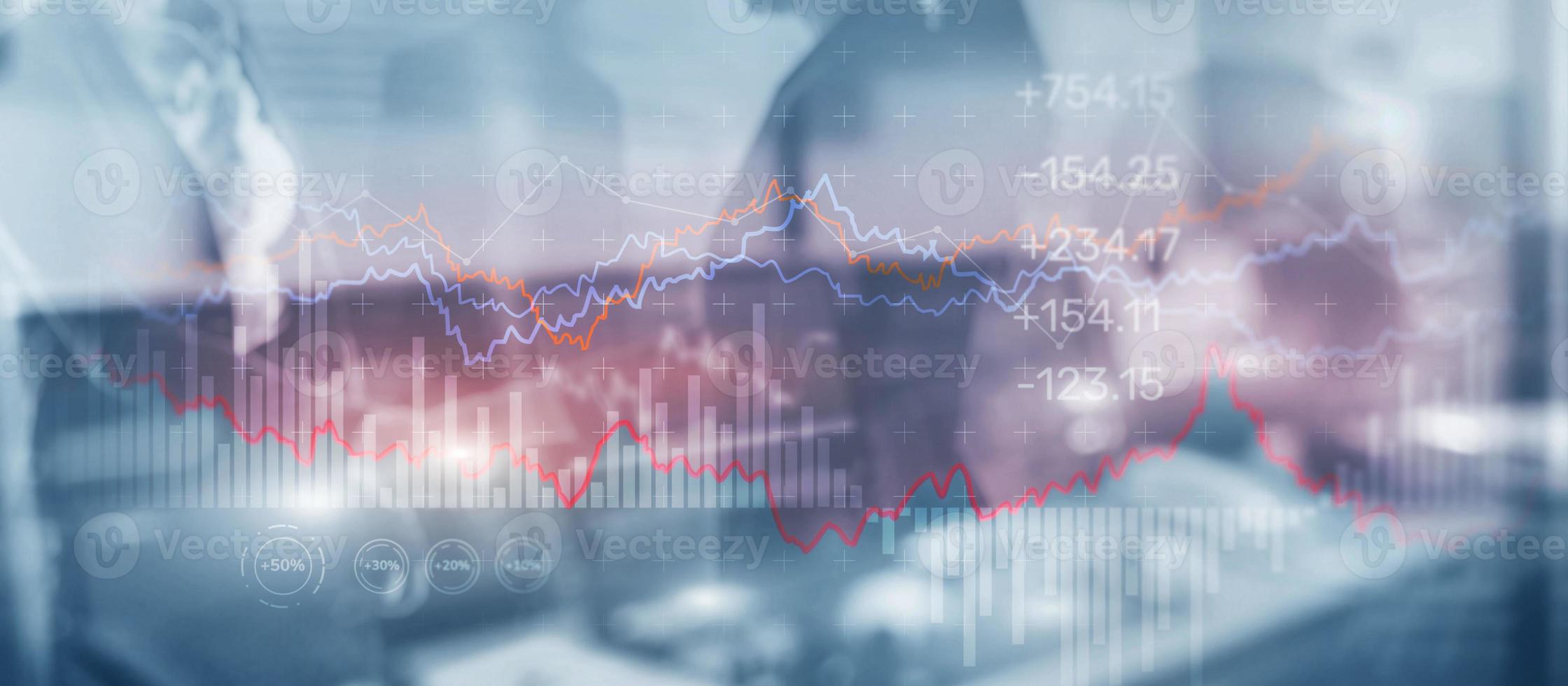 Datenanalyse im Devisenmarkthandel. Börsenhintergrund als Konzept foto