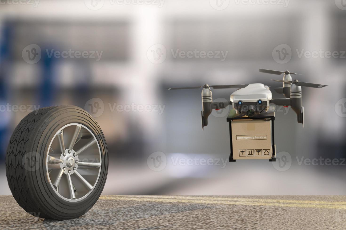 Drohne mit Reifenauto messen Menge aufgeblasenen Gummireifencar.close up Handhaltemaschine aufgeblasenes Manometer für Autoreifendruckmessung für Automobile foto