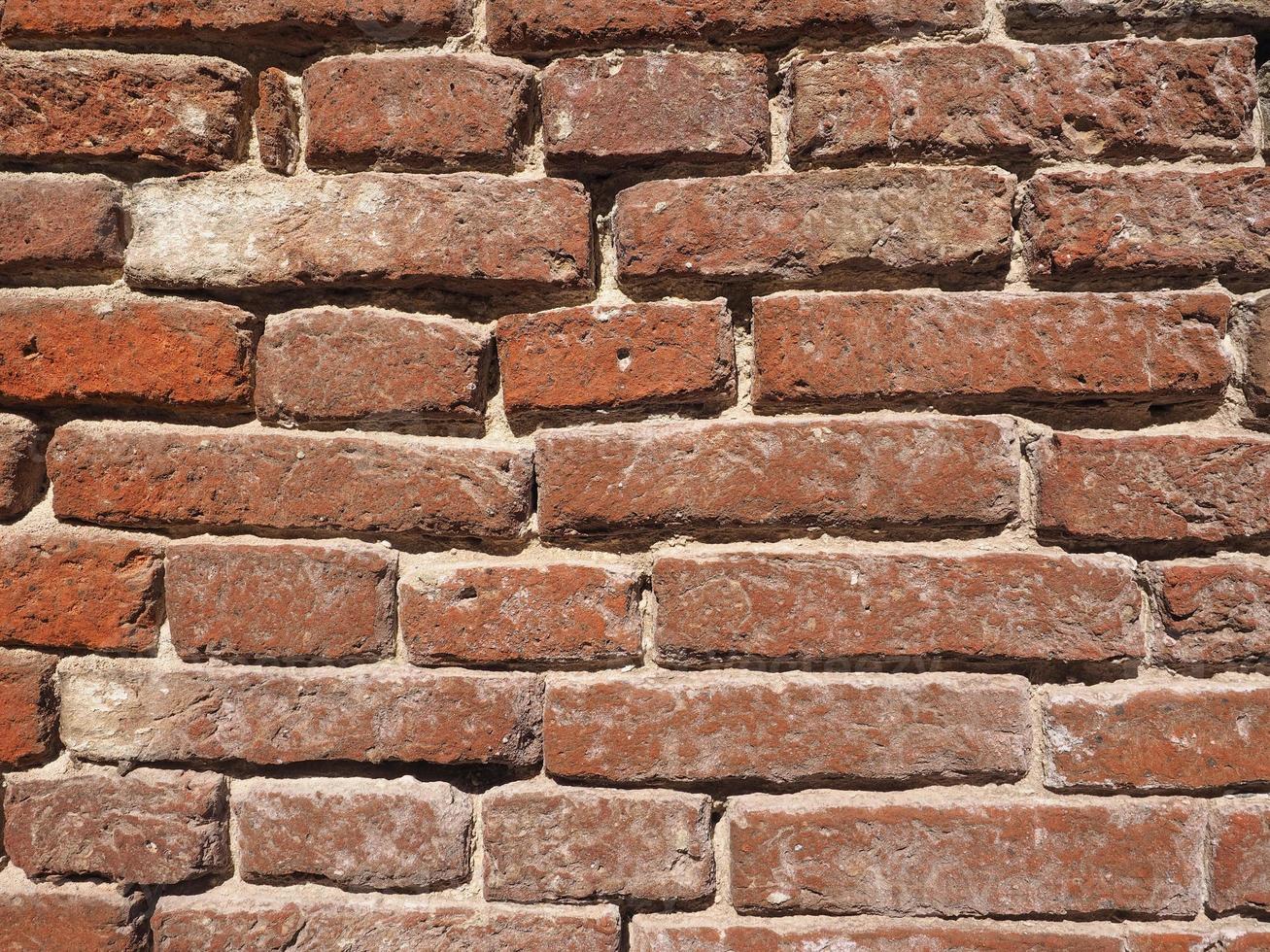 Hintergrund der roten Backsteinmauer foto