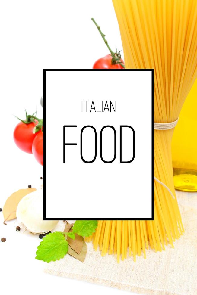 italienisches Essen Poster Hintergrund foto