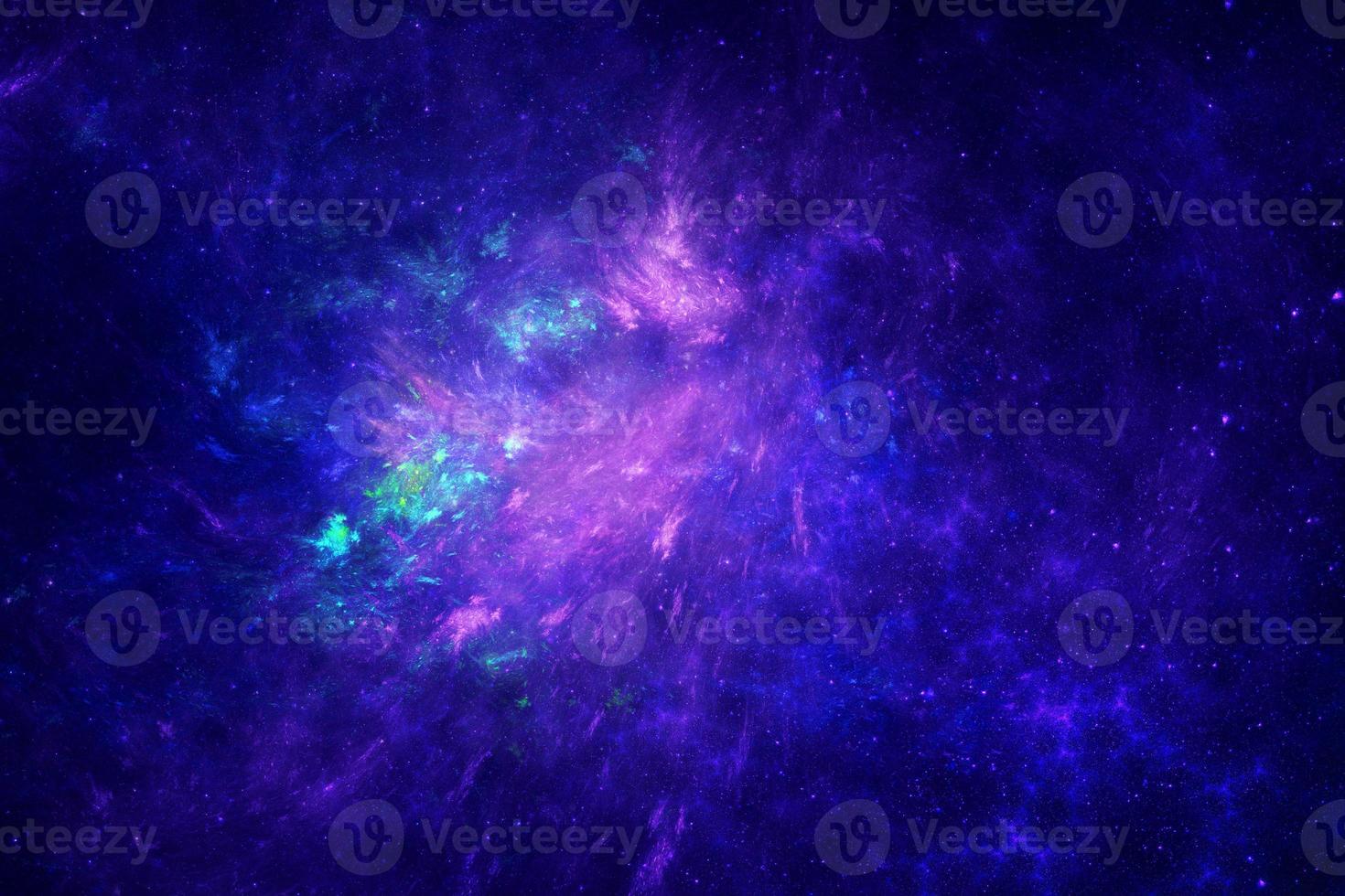 dunkelblauer Nebel funkelt lila Sternenuniversum im Weltraum horizontale Galaxie im Weltraum. foto
