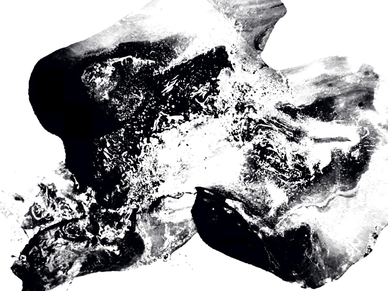 abstrakter Tintenstrich für Grunge-Design-Elemente. schwarzer Pinselstrich Textur auf weißem Papier. handgezeichnete Illustrationsbürste für schmutzige Textur. foto