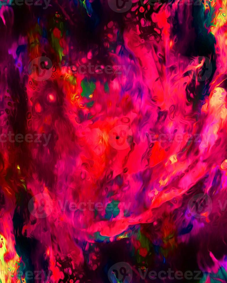Hintergrunddesign von gemalter Acrylölfarbe flüssige flüssige Farbe dunkelrot mit Kreativität und moderner Grafik foto