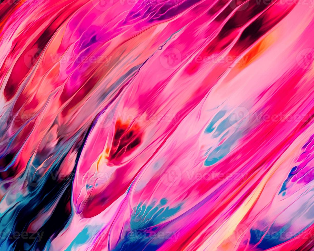 Hintergrunddesign aus gemalter Acrylölfarbe flüssige flüssige Farbe eine Mischung aus Rosa und Dunkelblau mit Kreativität und moderner Grafik foto