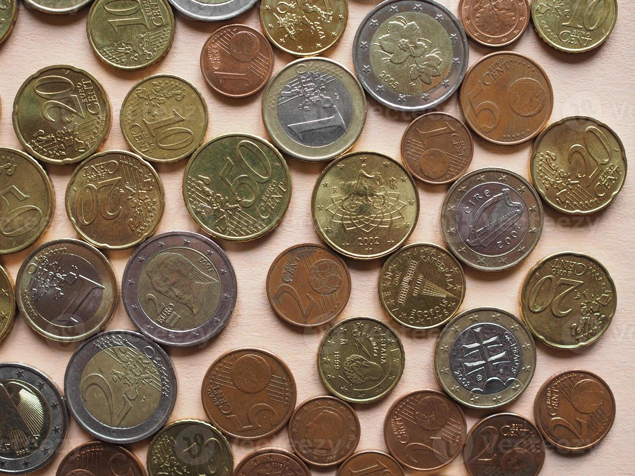 Euro Münzen Hintergrund foto