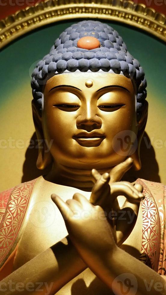 Buddha-Figur. buddhistische Skulptur. Bilder des chinesischen Buddhas foto