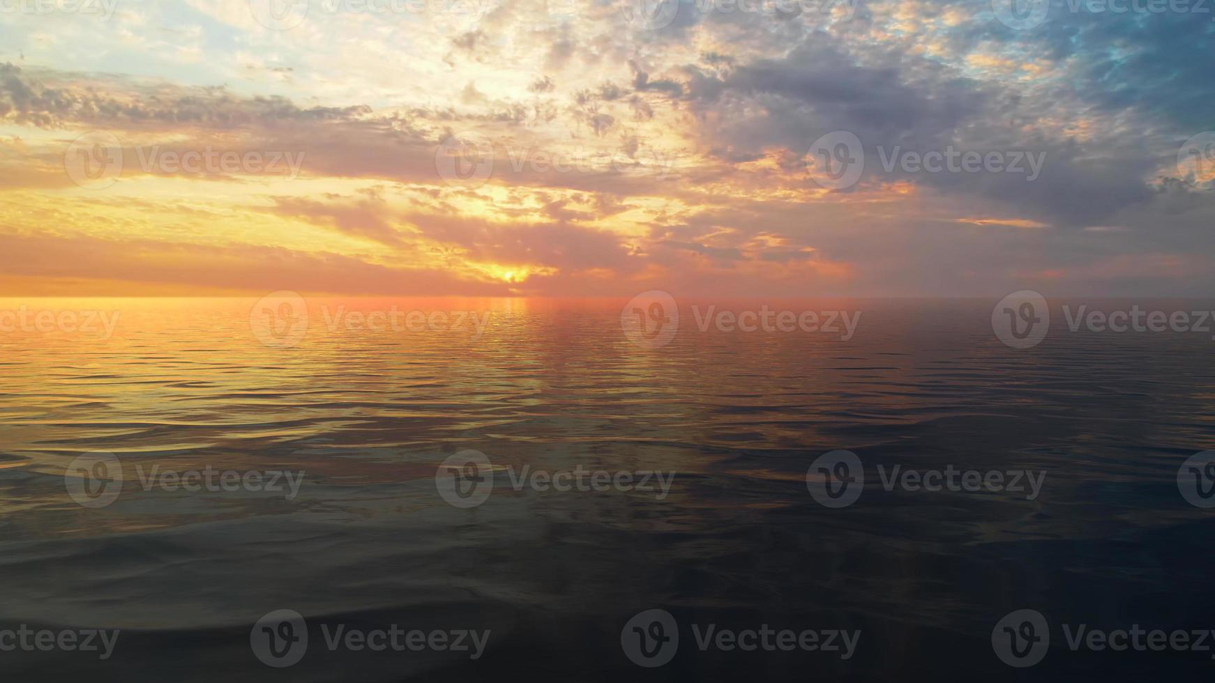 schöner Hintergrund mit Sonnenuntergang über dem Meer foto