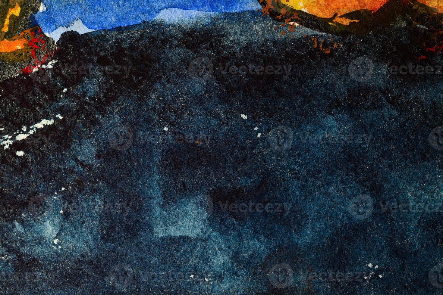 Aquarell, Farbe, Abstraktion. Nahansicht. echte Textur von Aquarellfarbe auf Papier. Spritzer flüssiger Farbe foto