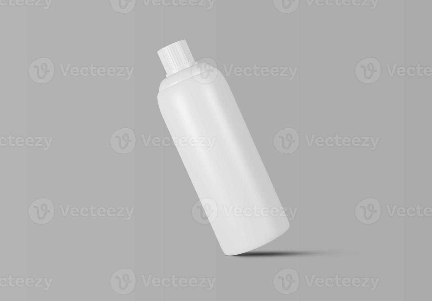 realistische Plastikflasche. Mock-up-Vorlage foto