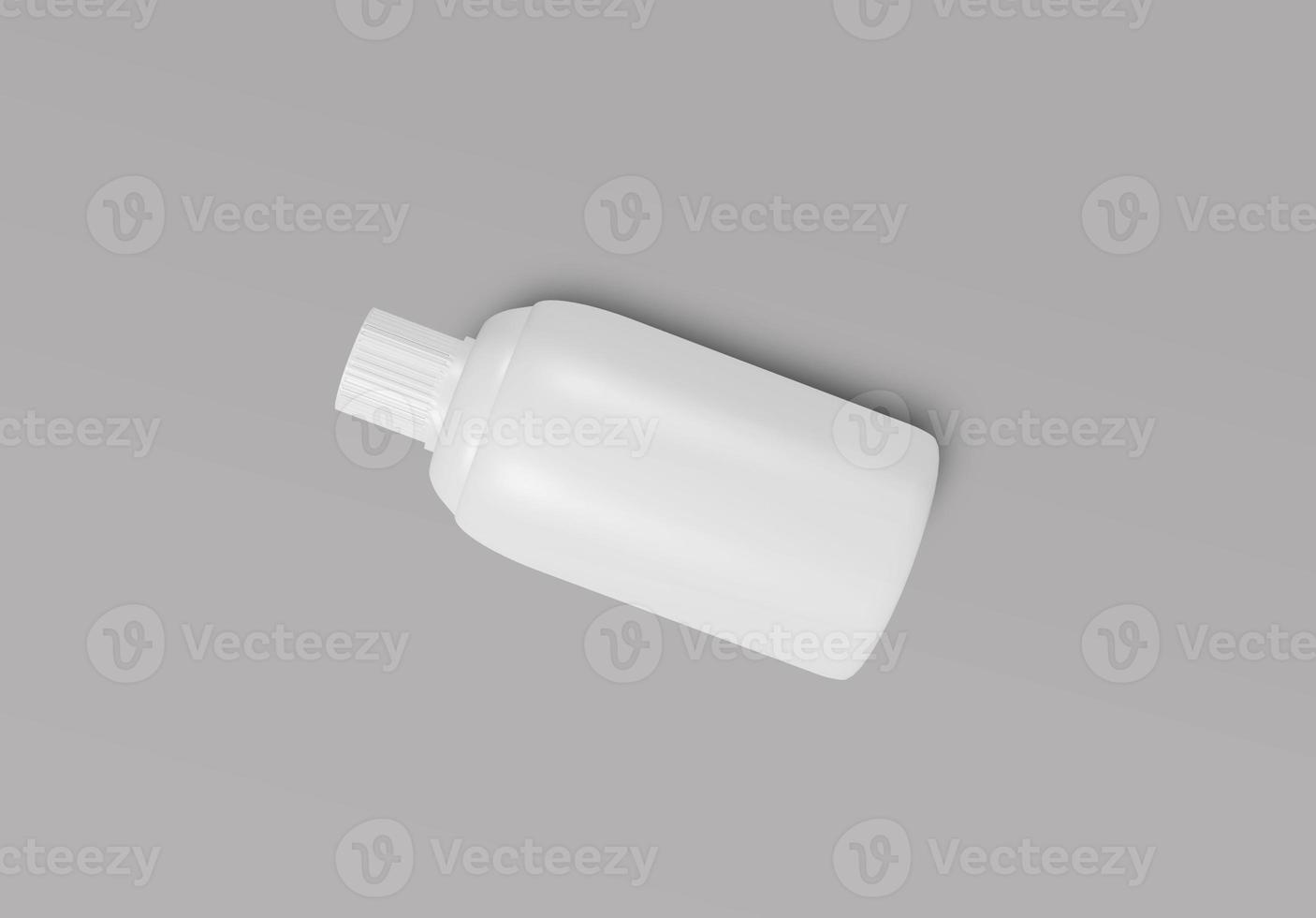 realistische Plastikflasche. Mock-up-Vorlage foto
