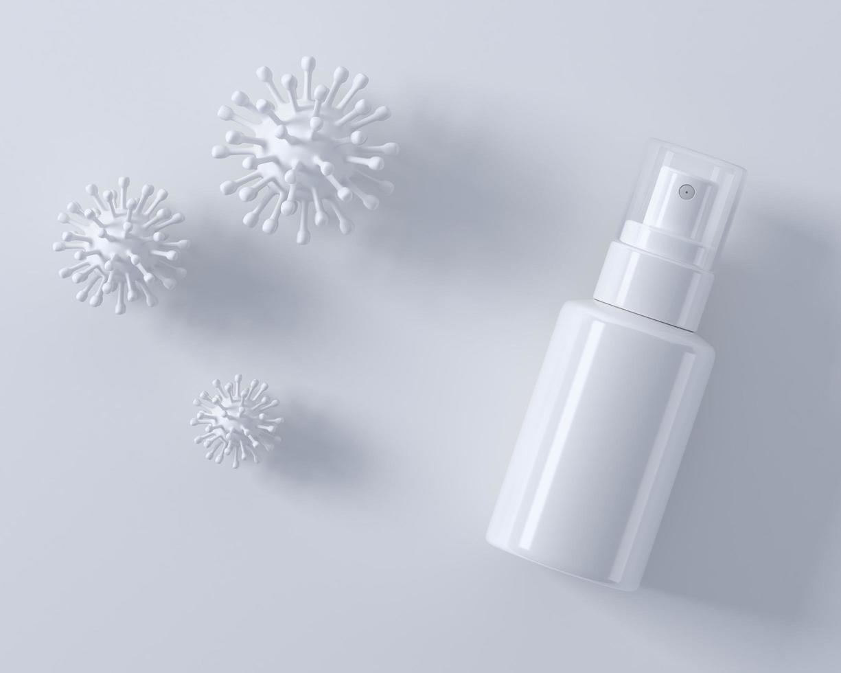 Aerosoltube für Medizin oder Kosmetik auf weißem Hintergrund foto