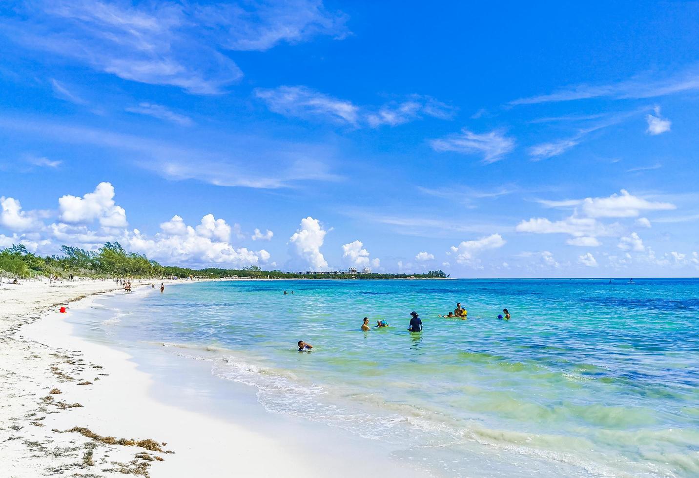 playa del carmen mexiko 26. september 2021 tropischer mexikanischer strand 88 punta esmeralda playa del carmen mexiko. foto