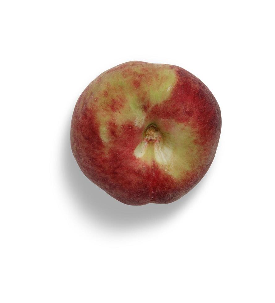 roter Apfel isoliertes Obst mit Scheibe und Blättern isoliert und Sammlungsgemüse auf einem weißen foto