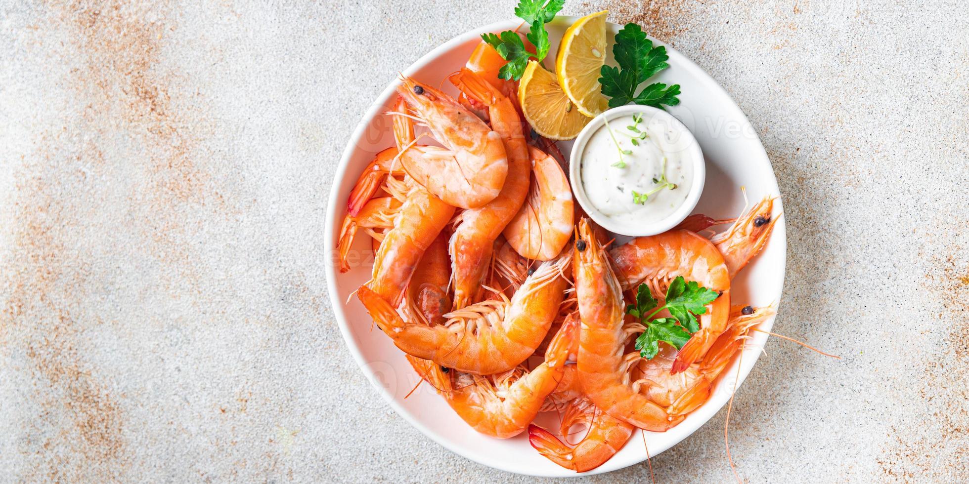 Garnelenfutter Garnelen Meeresfrüchte gesundes Essen pescetarische Ernährung foto