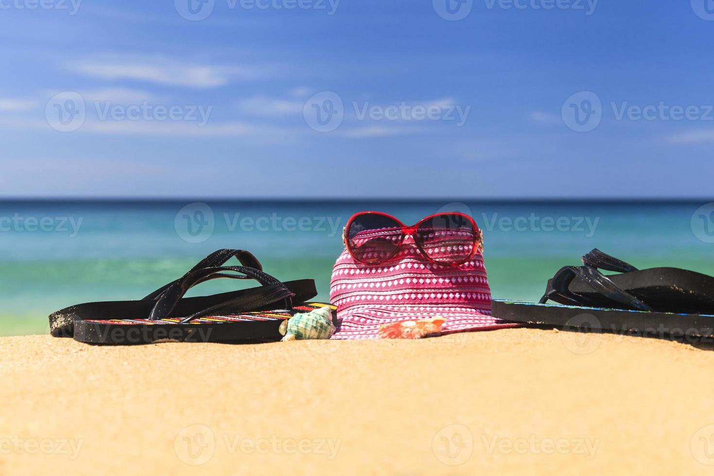 Sommerkonzept des Sandstrandes foto