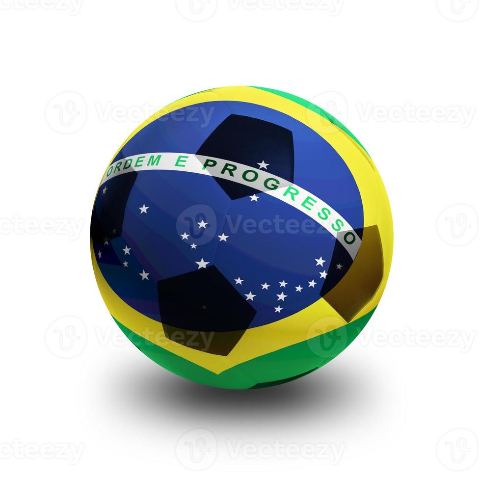Ball mit brasilianischer Flagge foto