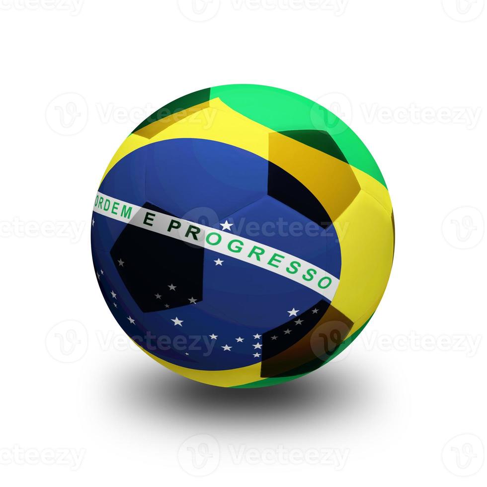 Ball mit brasilianischer Flagge foto