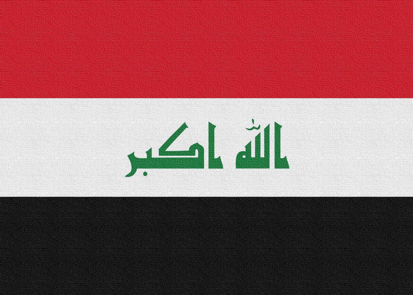 Abbildung der Nationalflagge des Irak foto