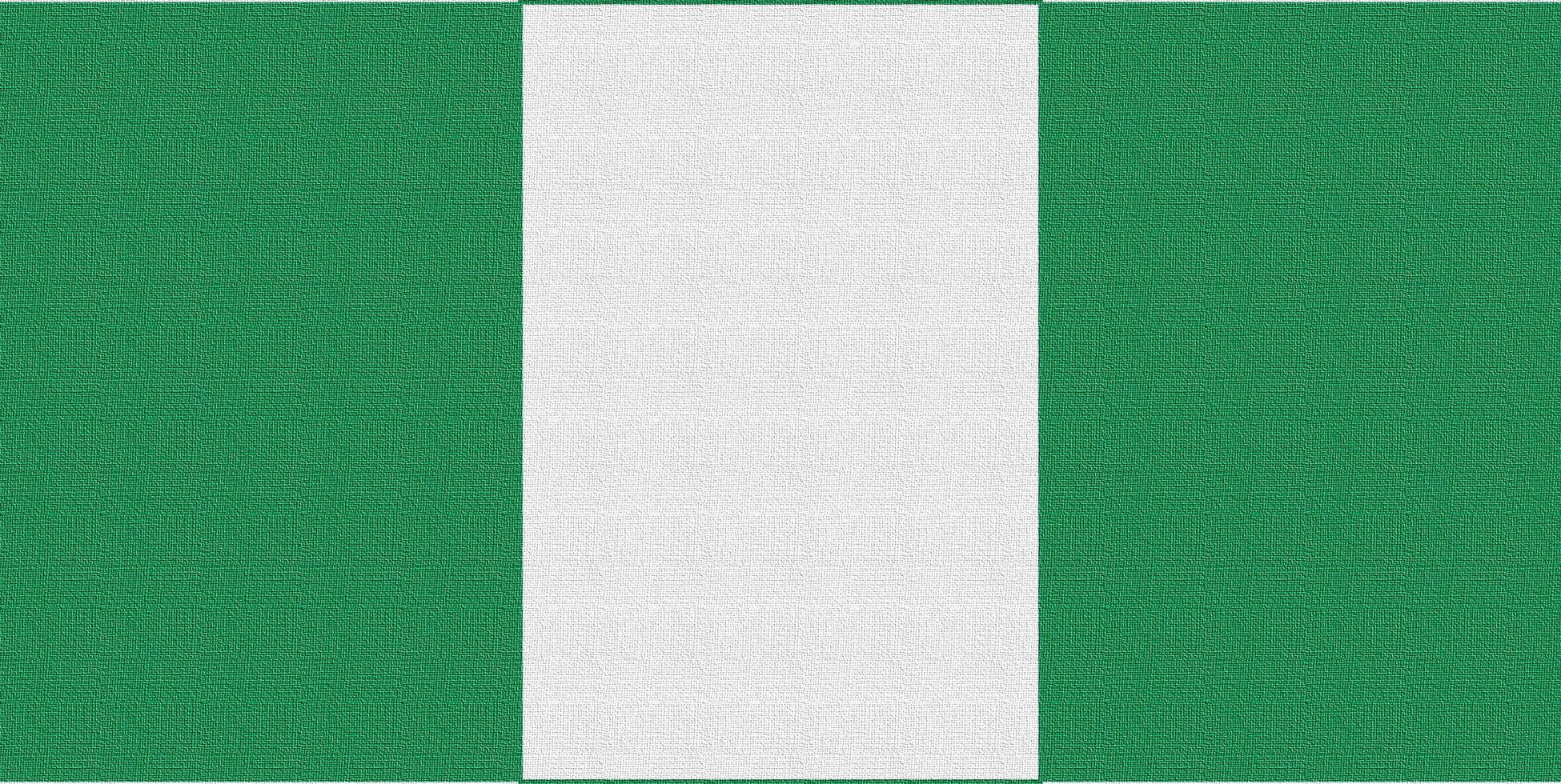 Abbildung der Nationalflagge von Nigeria foto