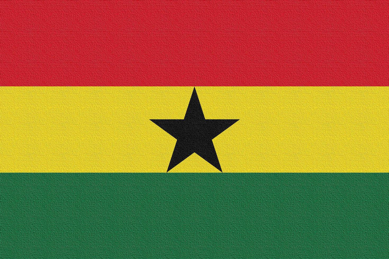 Abbildung der Nationalflagge von Ghana foto