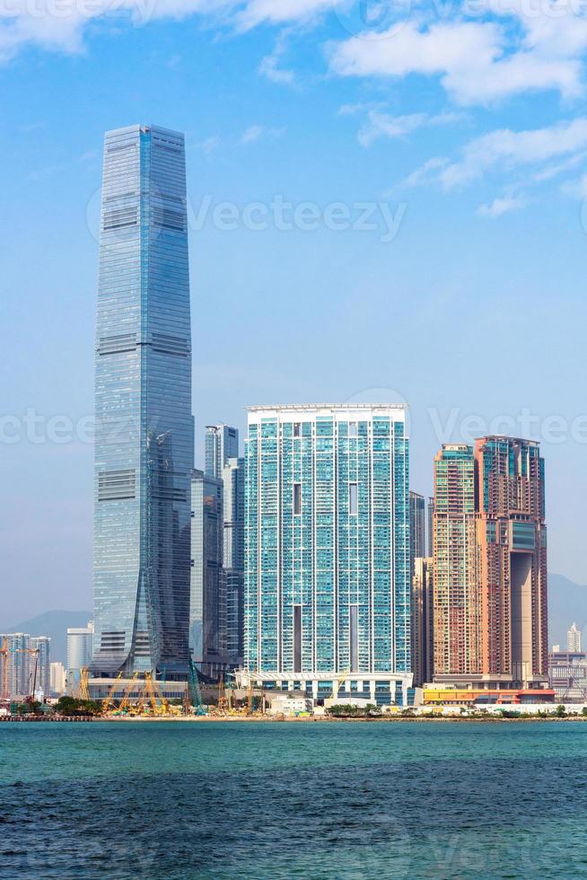 hong kong innenstadt das berühmte stadtbild blick auf die skyline von hongkong foto