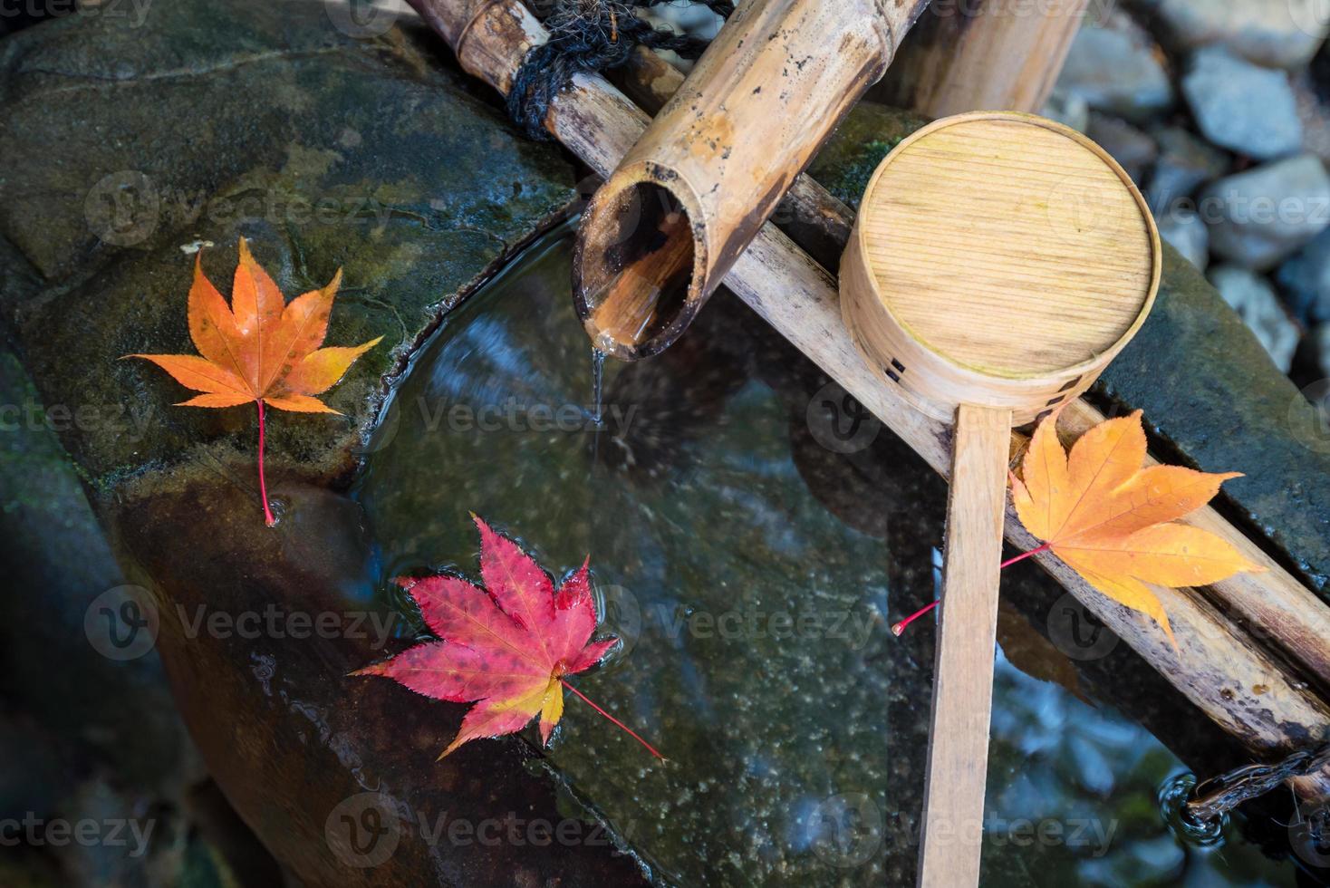 Japanischer Zen-Garten für Entspannung Balance und Harmonie Spiritualität oder Wellness in Kyoto, Japan foto