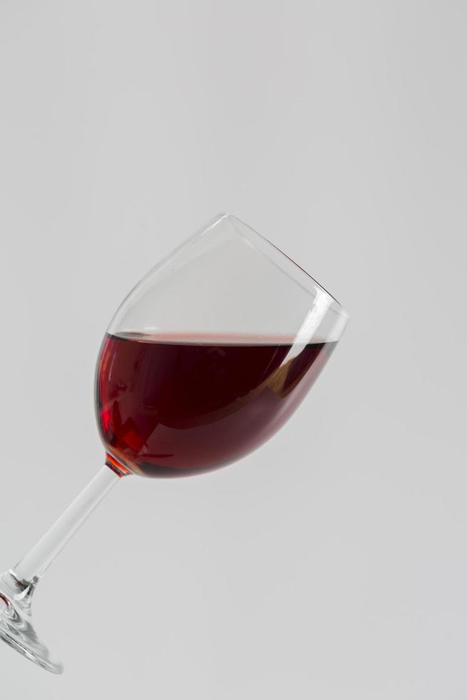 minimalistisches leckeres Rotweinglas foto