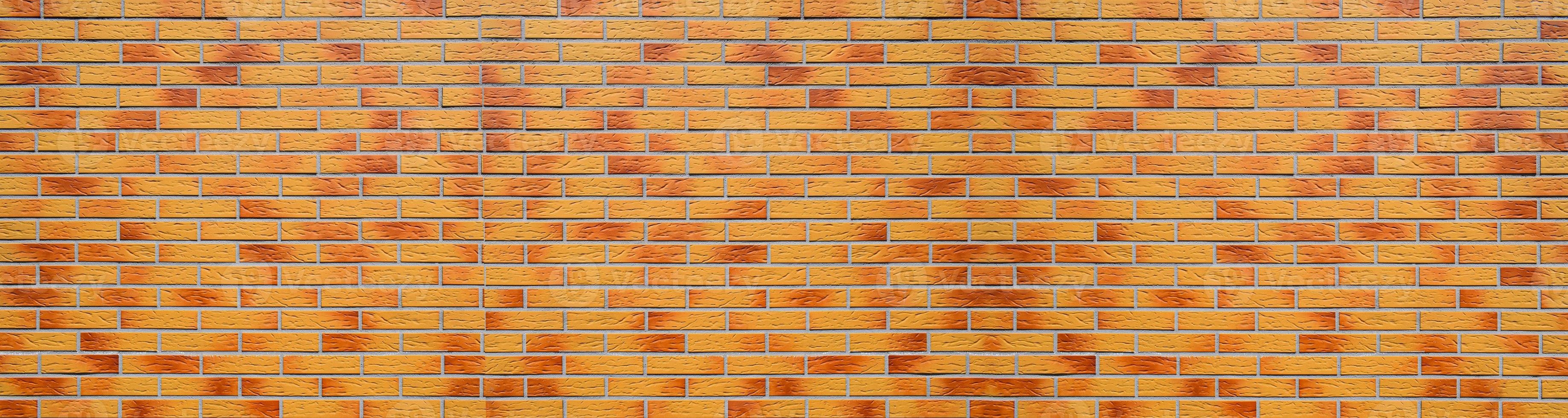 Mauer Hintergrund. saubere rote und orange Mauerwerk Kopie Raum Wand Grunge Vintage Textur. foto