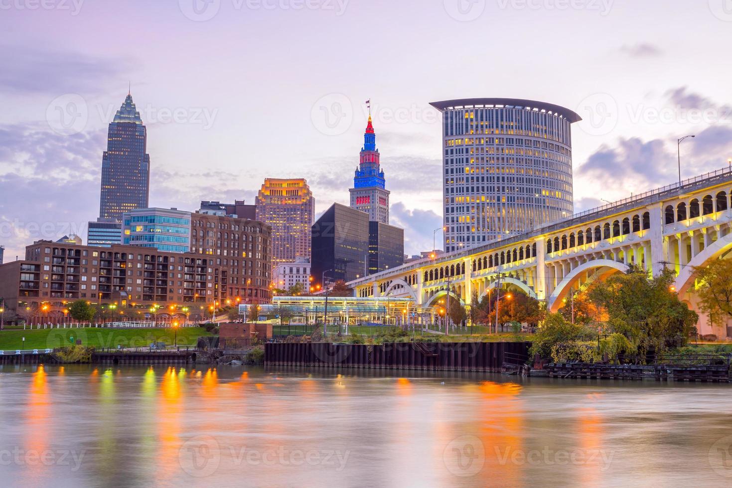 Blick auf die Innenstadt von Cleveland foto