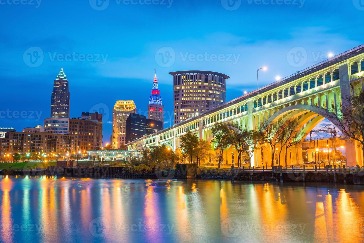 Blick auf die Innenstadt von Cleveland foto