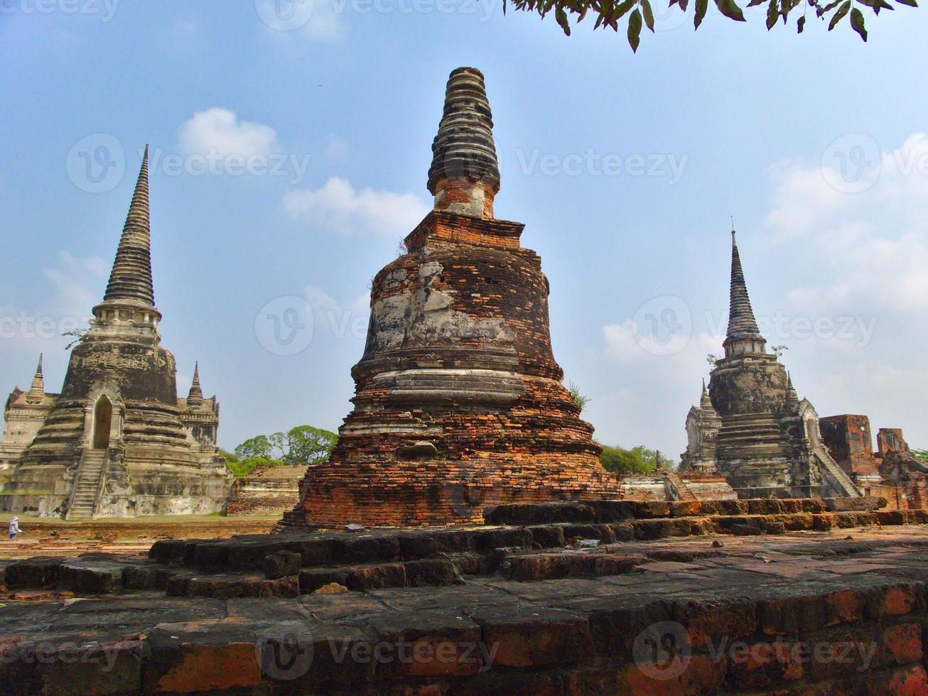 Wat Phra Sri Sanphet Tempel Der Heilige Tempel ist der heiligste Tempel des Grand Palace in der alten Hauptstadt Thailands Ayutthaya. foto