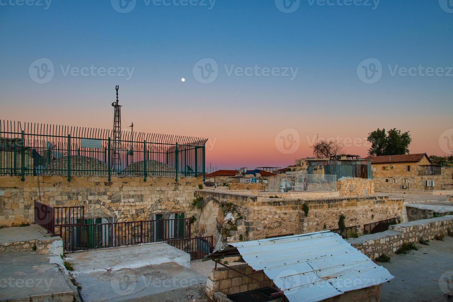 Lücke in den Dächern von Jerusalem foto