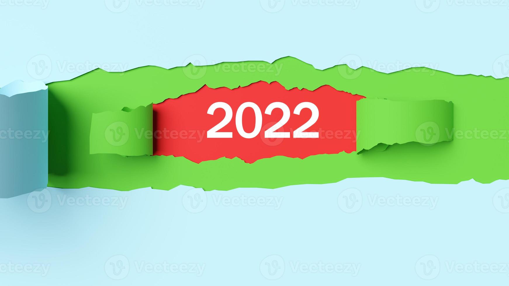 Frohes neues Jahr Hintergrund. Beginn bis 2022. 3D-Darstellung foto