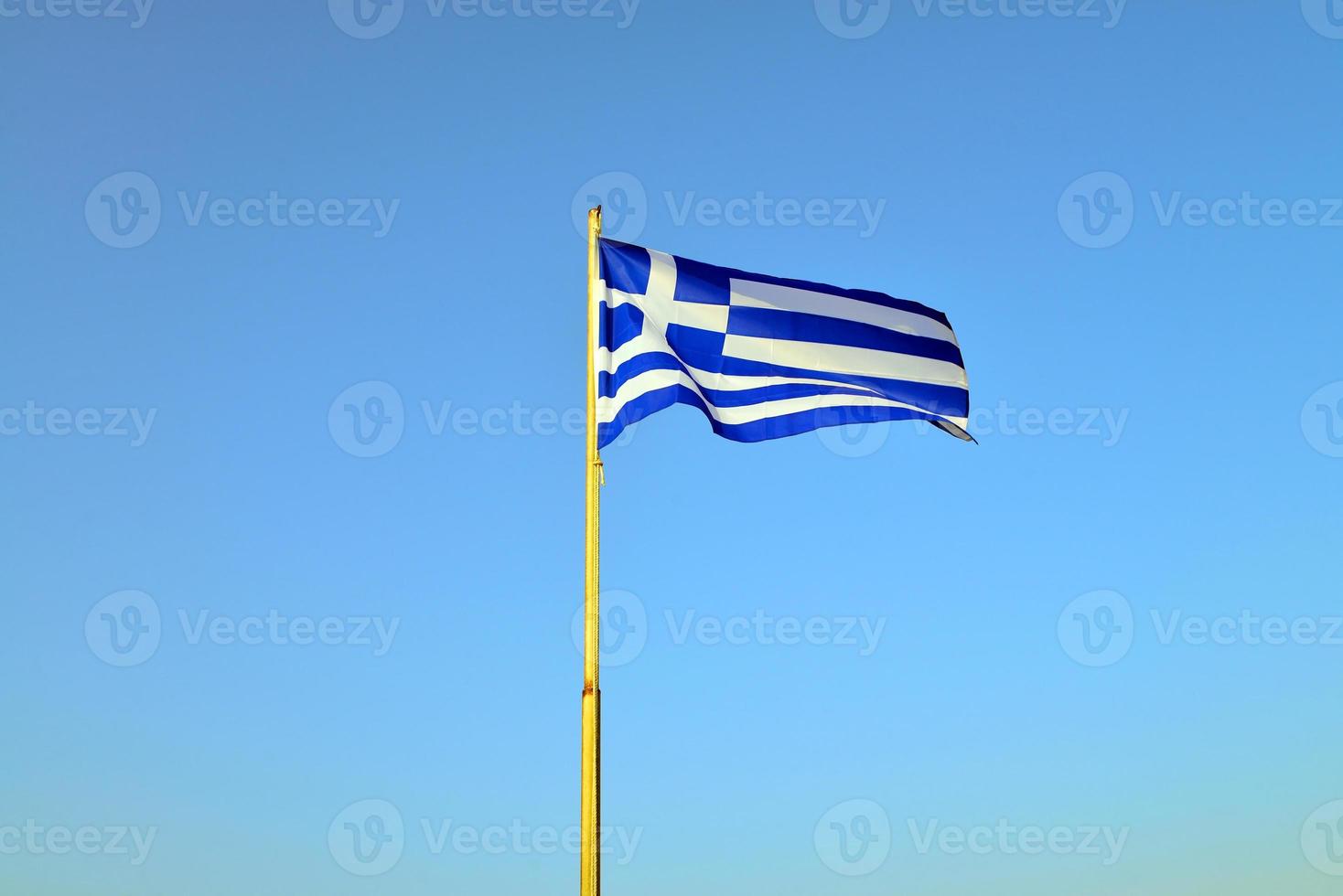Griechenland-Pole-Flagge foto