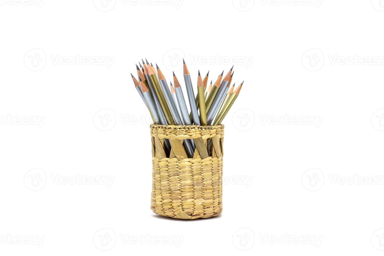 Bleistift auf weißem Hintergrund foto