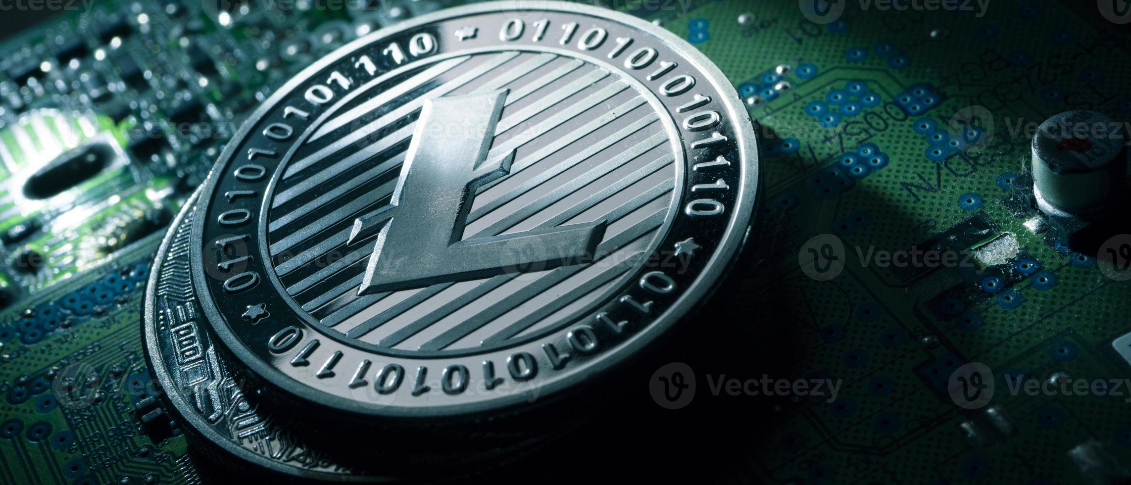 Litecoin digitale Kryptowährungsmünze foto